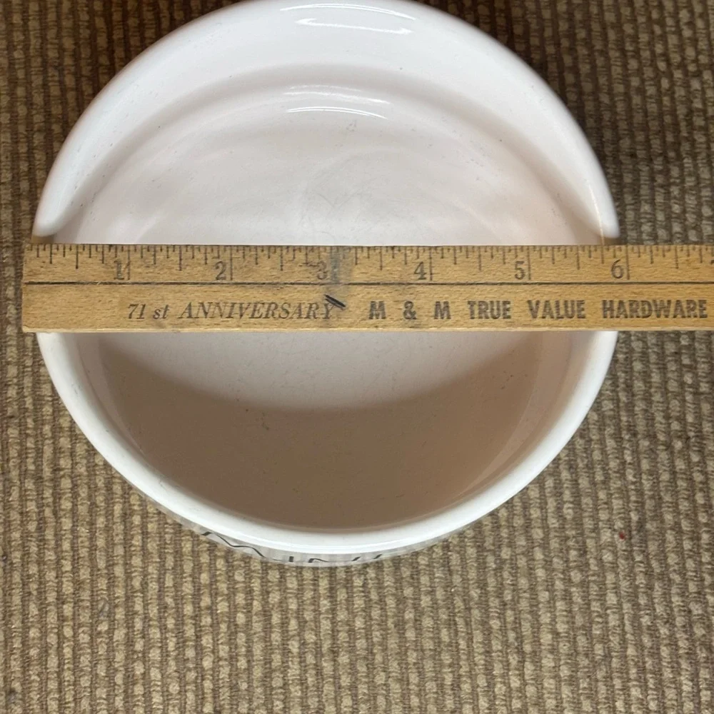 Rae Dunn Artisan Collection by Magenta White Dog Bowl - MINE